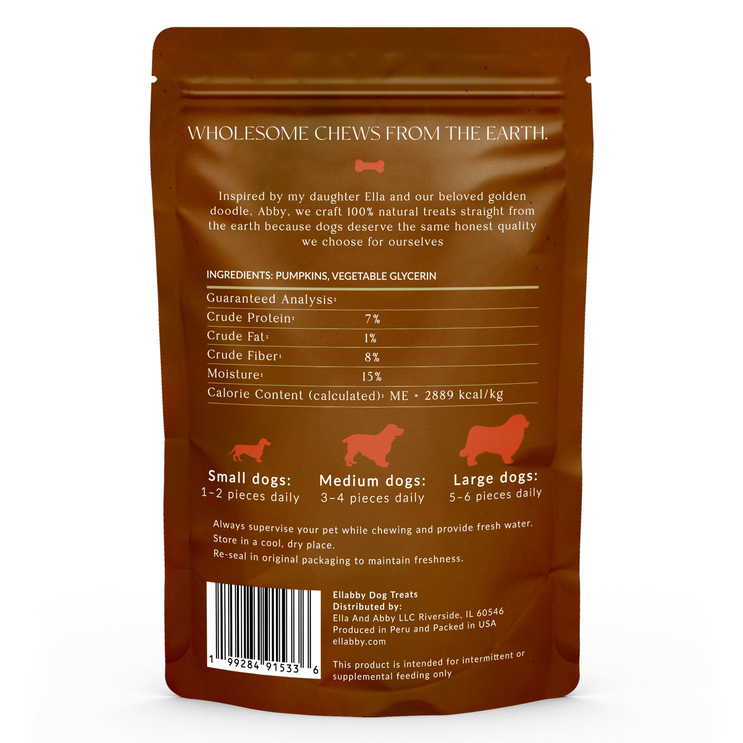 Ellabby Pumpkin Chews 12oz - 100% All Natural