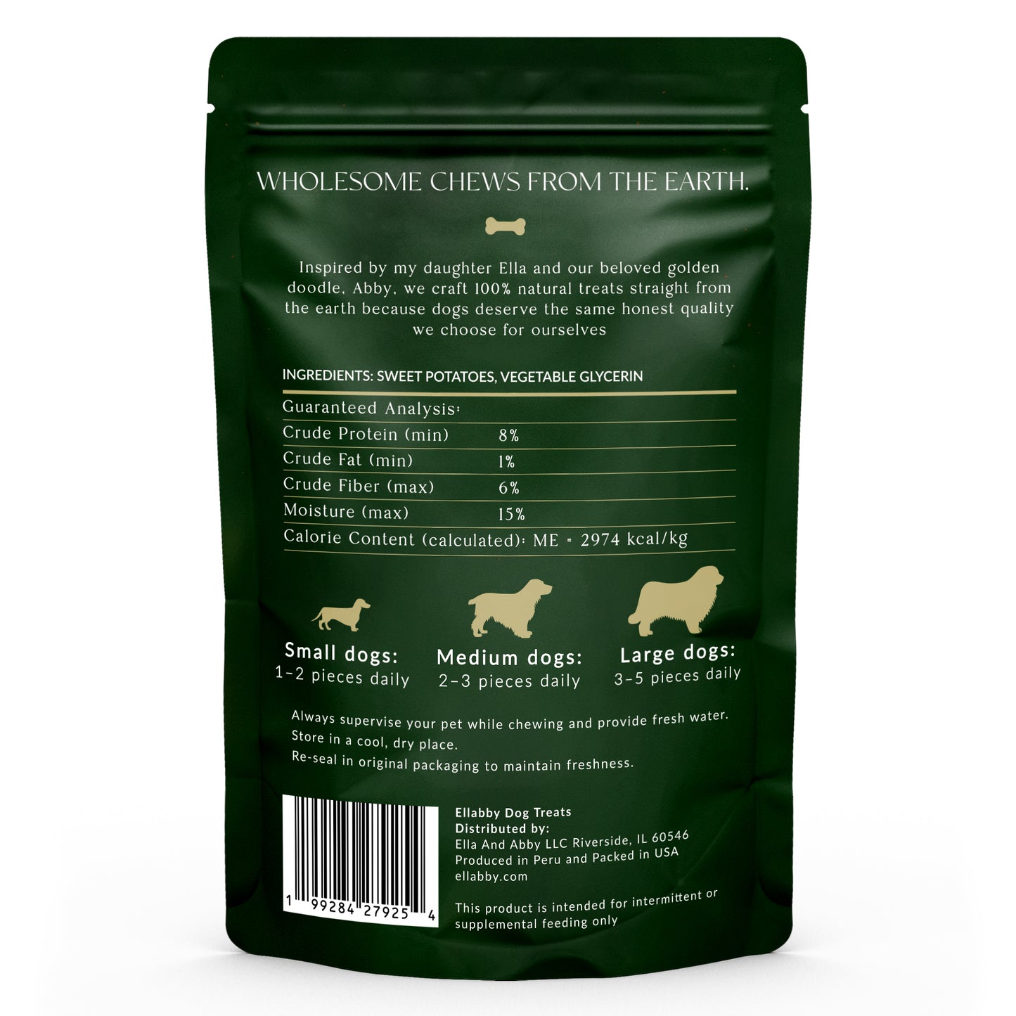 Ellabby Sweet Potato Chews 16 oz - 100% All Natural