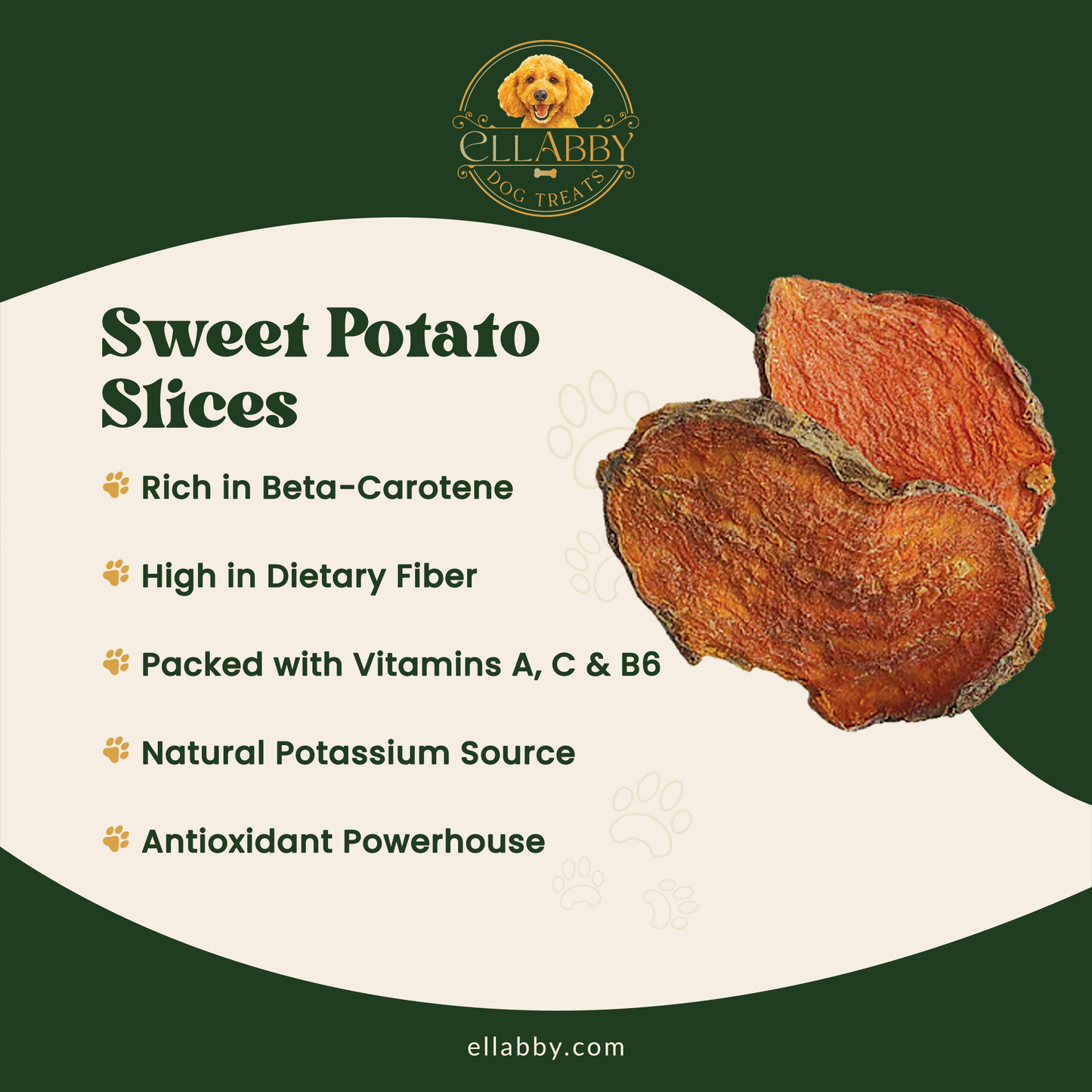 Ellabby Sweet Potato Chews 16 oz - 100% All Natural