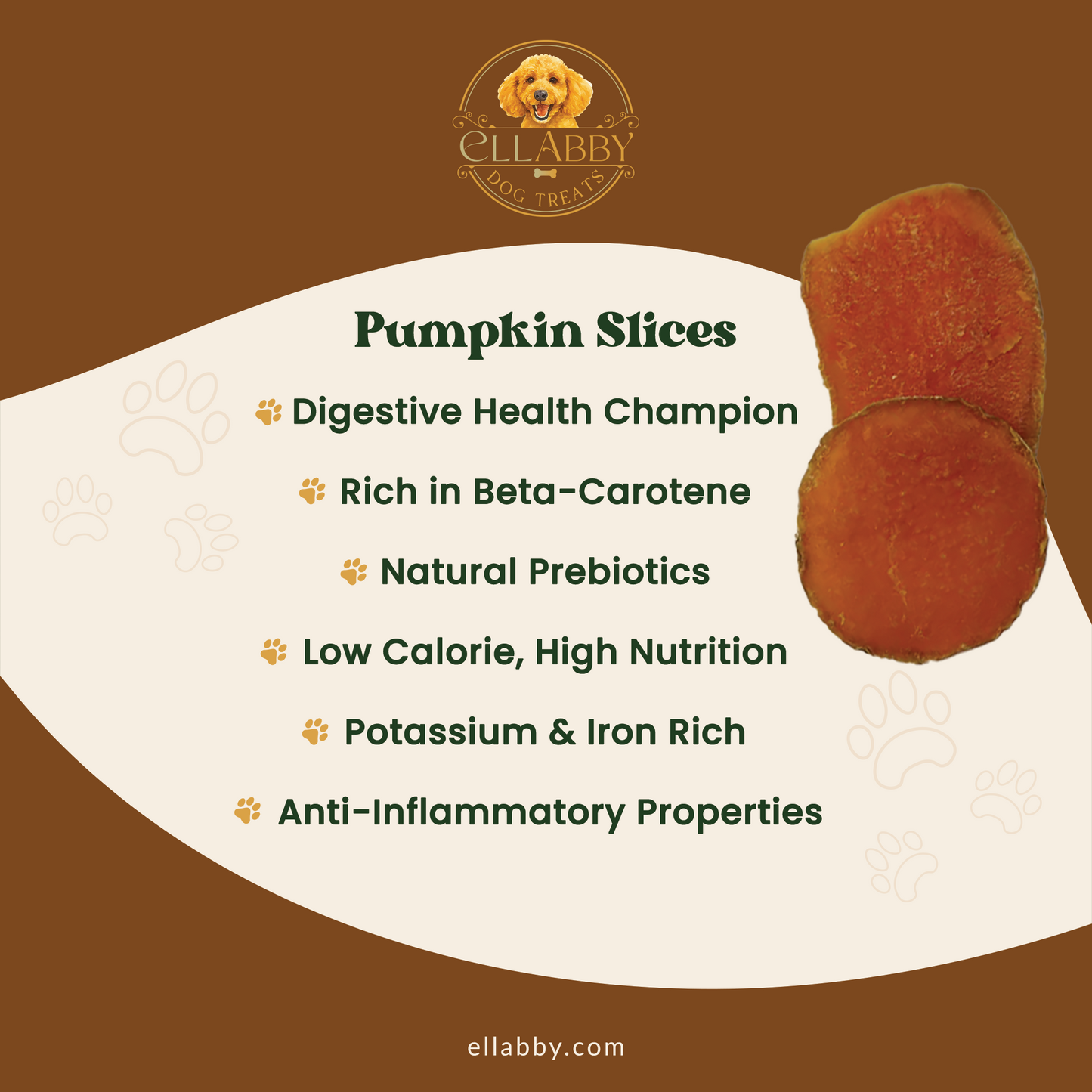 Ellabby Pumpkin Chews 6oz - 100% All Natural
