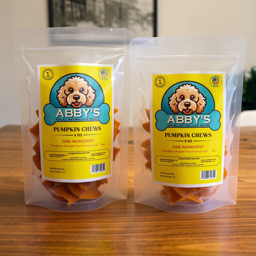 Abby's Pumpkin Chews 5oz- USA Made- One Ingredient- 100% All Natural