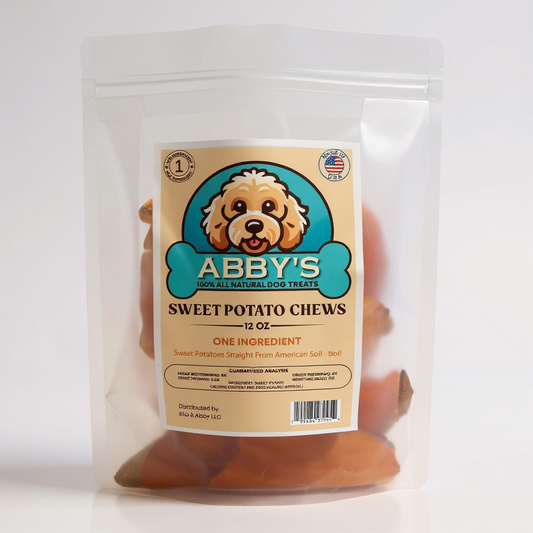 Abby's Sweet Potato Chews 12oz- USA Made- One Ingredient- 100% All Natural