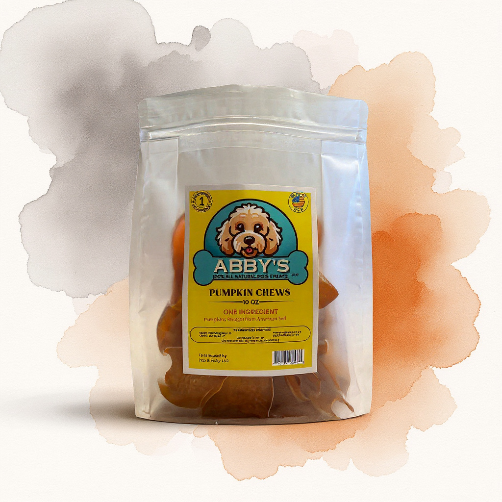 Abby's Pumpkin Chews 10oz- USA Made- One Ingredient- 100% All Natural