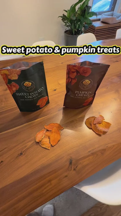 Ellabby Sweet Potato Chews 8 oz - 100% All Natural Gently Dehydrated Sweet Potato Slices for Dogs, Grain-Free, Low Calorie, High Fiber, Digestive Support, Chewy Slices